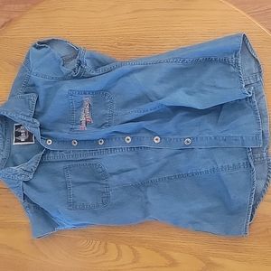 Harley Davidson sleeveless button up